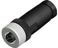 Rundsteckverbinder, M12, Steckbuchse, Gerade, Pole - 5, Schraubanschluss, Kabelhalterung, 55.4mm